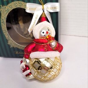 Christmas Waterford Holiday Heirlooms Avoca Annie Snowman Ornament In Box Vintag